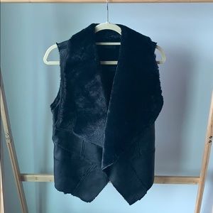 Leather and Fur BLANK NYC Vest